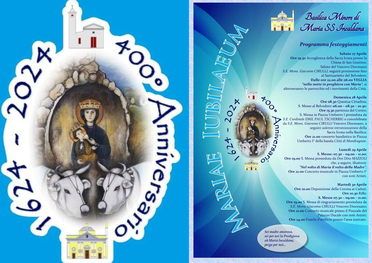 Anniversario Maria SS Incaldana Mariae Iubilaeum 2024.png