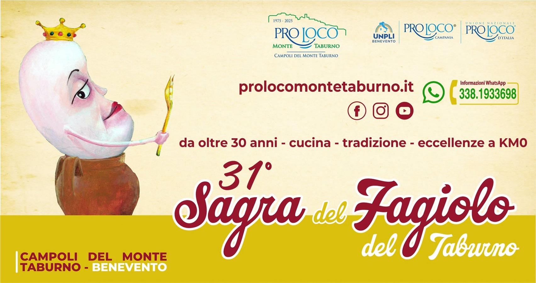 Sagra del Fagiolo del Taburno 2026 a Campoli del Monte Taburno