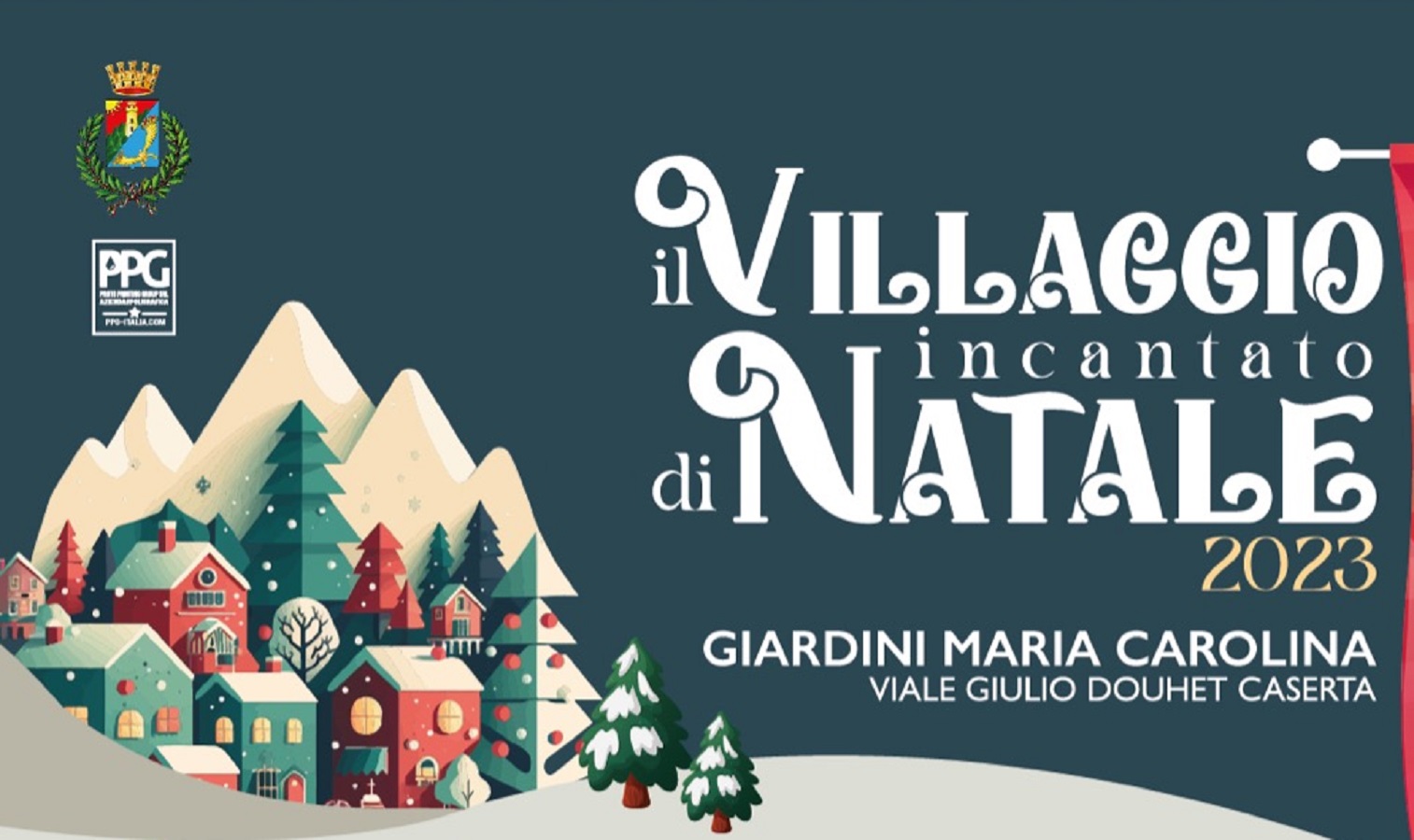 Villaggio incantato di Natale 2023 2024 Giardini Maria Carolina a Caserta.jpg