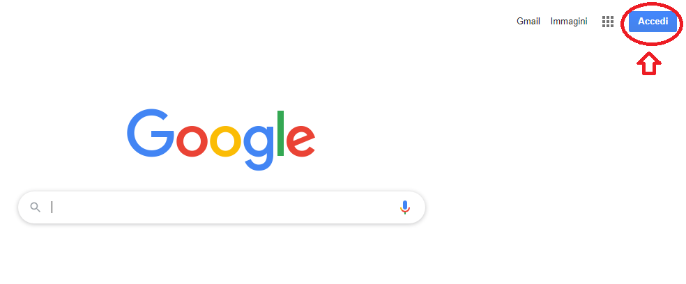 accedi a google
