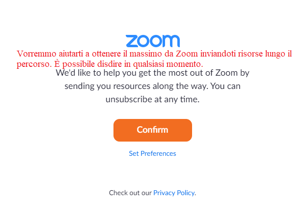 invia email risorse zoom