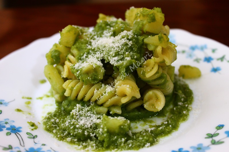 Fusilli con crema di fagiolini e con patate.JPG