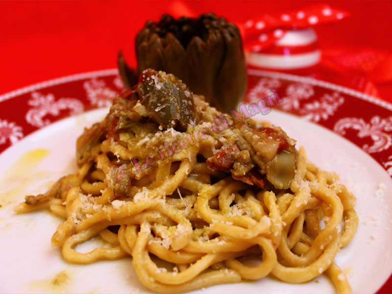 Spaghetti alla chitarra con crema di carciofi.jpg